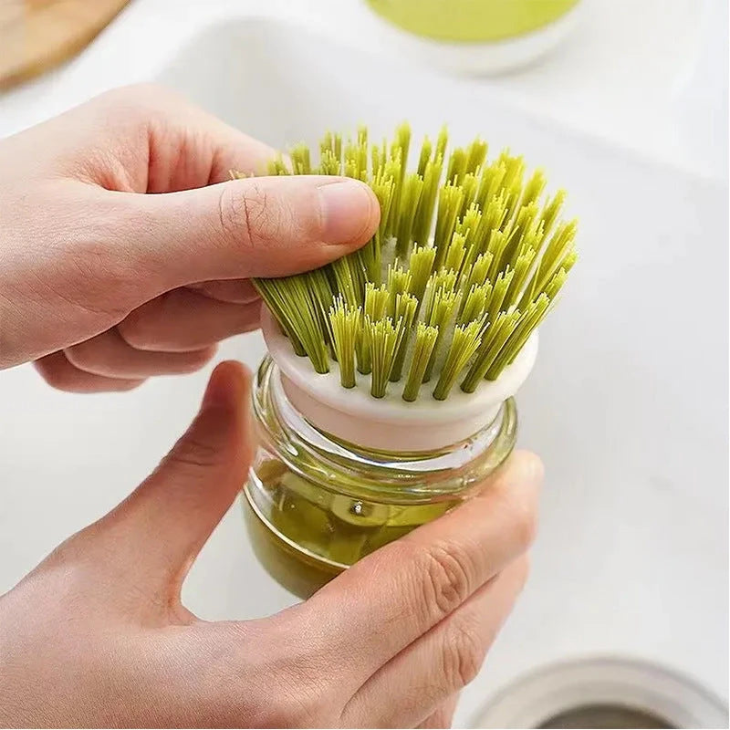 Automatic Liquid Dispensing Kitchen Pot Brush