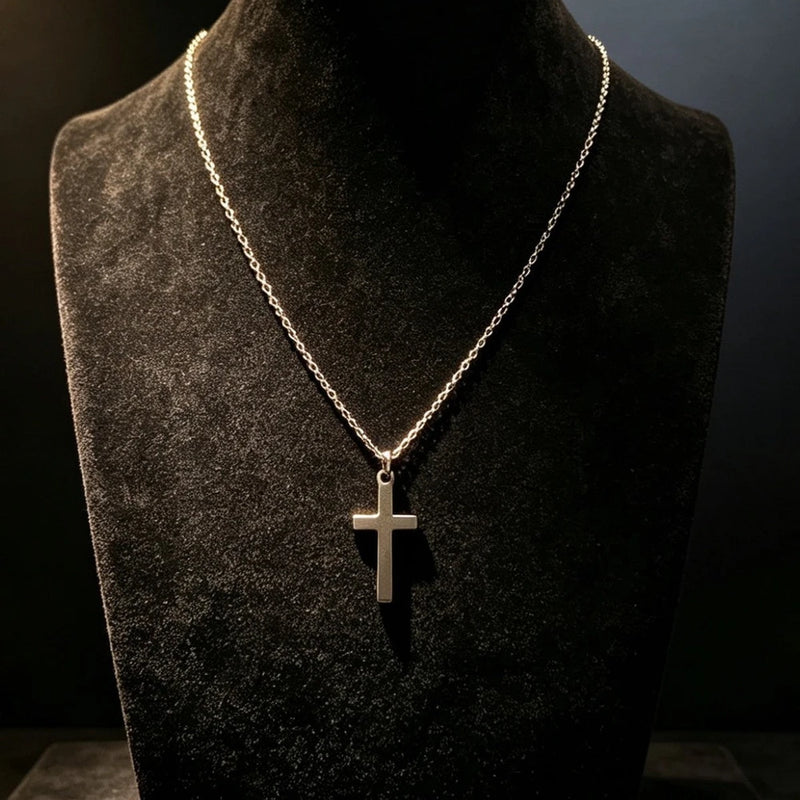 Minimalist Cross Titanium Steel Necklace