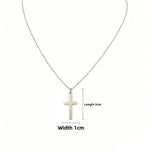 Minimalist Cross Titanium Steel Necklace