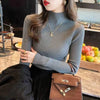 Half-neck sweater for women, slim-fit knitted fabric