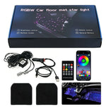Car Luminous Floor Mats with Music Rhythm Lighting