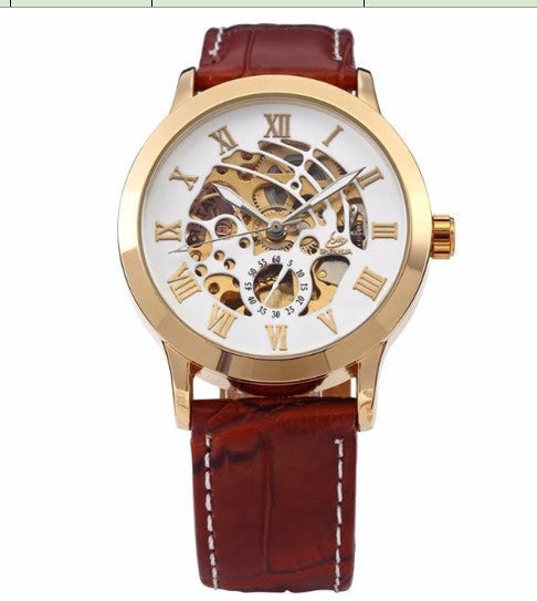 Automatic Mechanical Watch with Hollow Dial