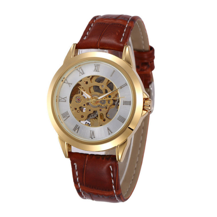 Automatic Mechanical Watch with Hollow Dial