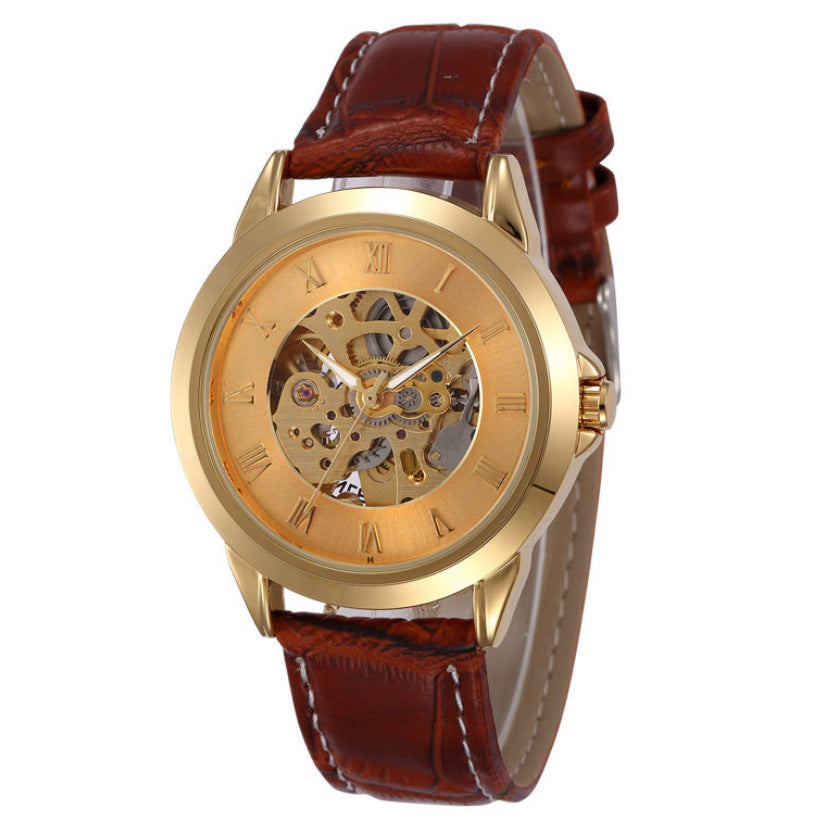 Automatic Mechanical Watch with Hollow Dial