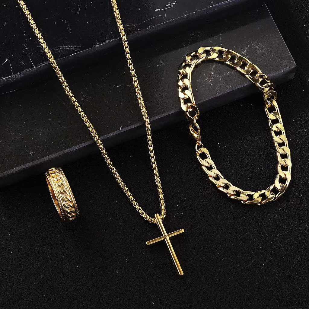 Cross necklace set of three pieces