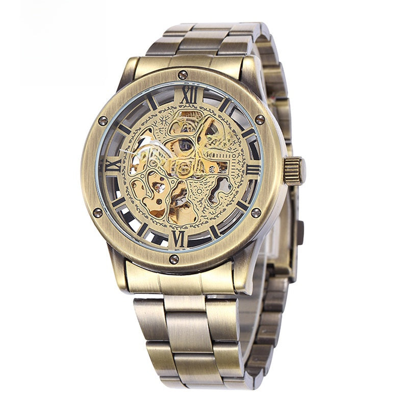 Automatic Mechanical Watch with Hollow Dial