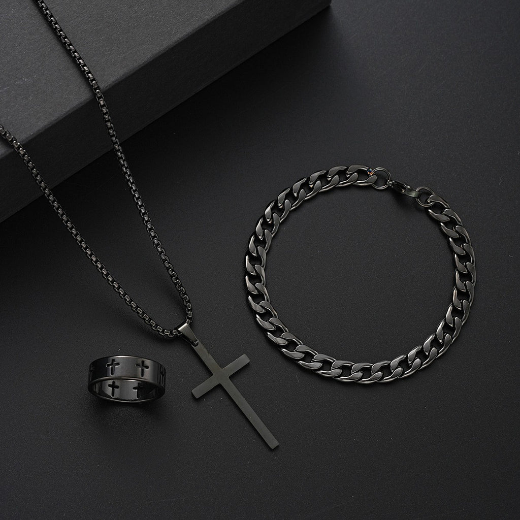 Cross necklace set of three pieces