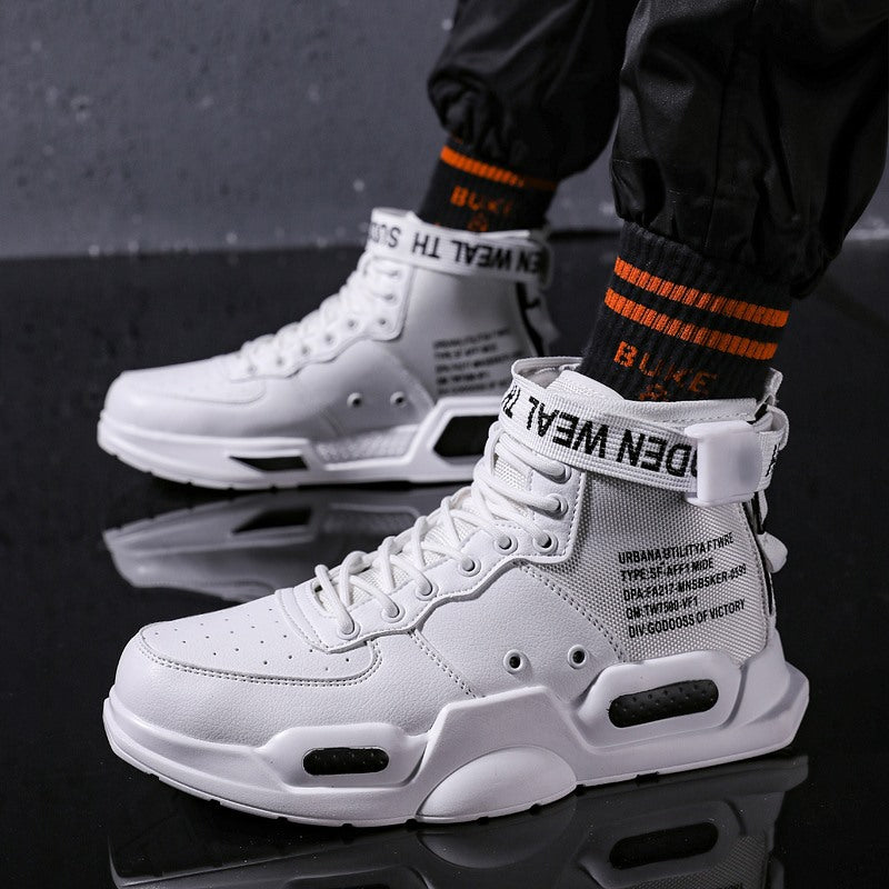 Mens High-Top Sneakers Casual Breathable Shoes