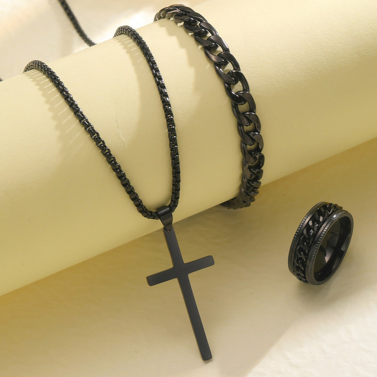 Cross necklace set of three pieces