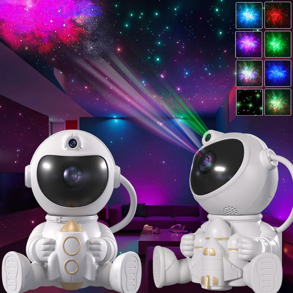 Astronaut Starry Sky LED Projection Night Light with Remote Control, Cartoon Space Decor