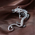 Flying Dragon Punk Earrings Non-Pierced Clip-On Style